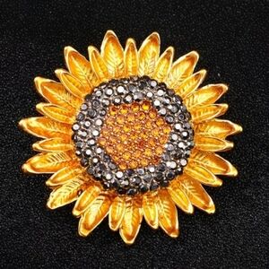 🆕️🌻 RHINESTONE SUNFLOWER BROOCH PIN🌻